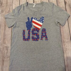 Bella Canvas Heather Gray V-Neck T-Shirt
